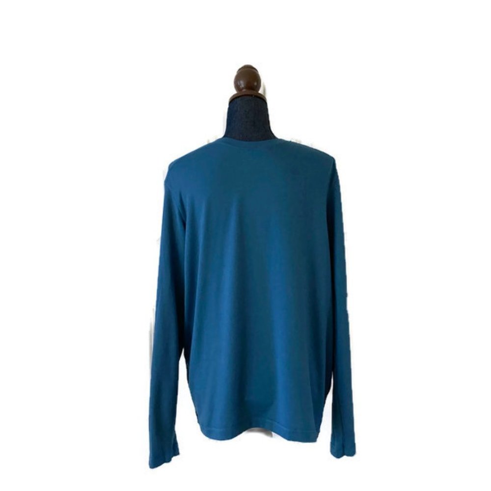 REI mens base layer top stretchy knit teal long sleeve t-shirt NWOT teal